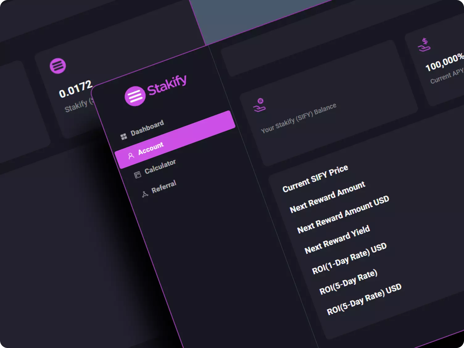 Stakify Dashboard